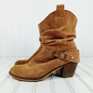 Decree Tan Suede Combat & Moto Boots